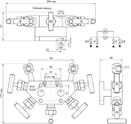 Клапанный блок «БКН5-7-00» без КМЧ